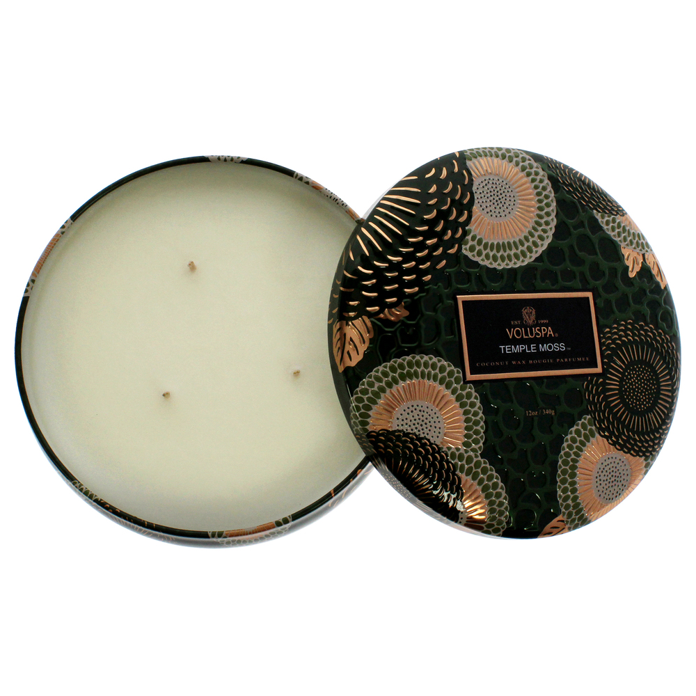 Japonica Collection 3 Wick Tin Candle - Temple Moss by Voluspa for Unisex